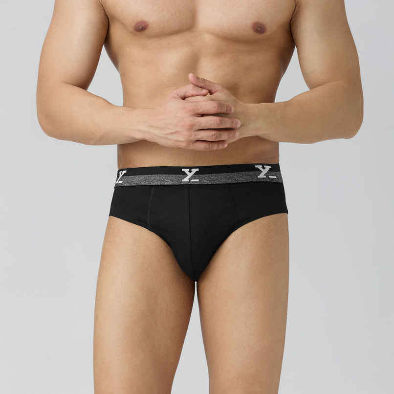 XYXX Men's Cotton Solid Briefs, Pack of 1, Jet Black| XL