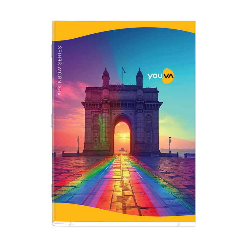 Navneet Youva Soft Bound Long Book Single Line | A4 Size - 21 cm x 29.7 cm, 140 Pages , Assorted