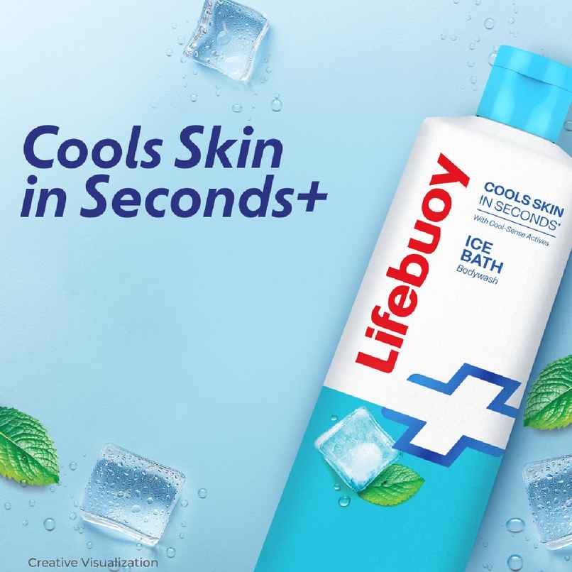 Lifebuoy Ice Bath Bodywash with Menthol and Cool Sense Actives For Instant Heat Relief