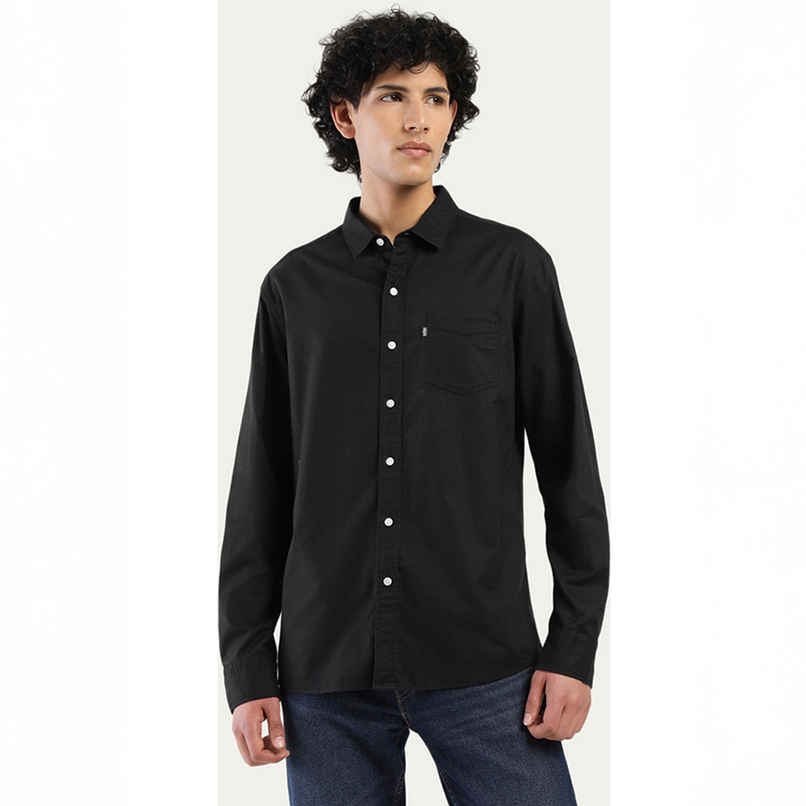 Levi's Men's 100% BCI Cotton Oxford Shirt | Black - L