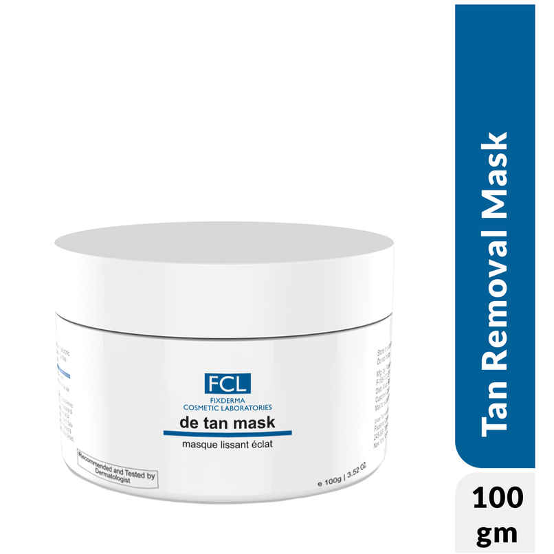 FCL Fixderma De Tan Mask For Tanning & Dark Skin | Cleans Pores | Removes Blackheads | Improves Skin Tone