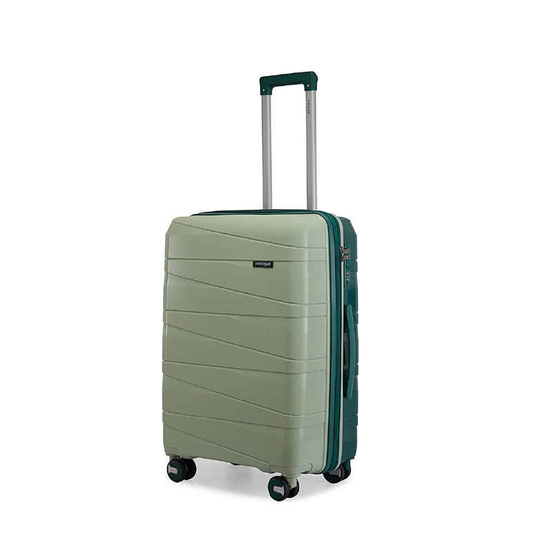 Provogue Azure Hard-Sided PP Medium Check-in Luggage Trolley Bag | Laurel-Hunter Green - 65 cm