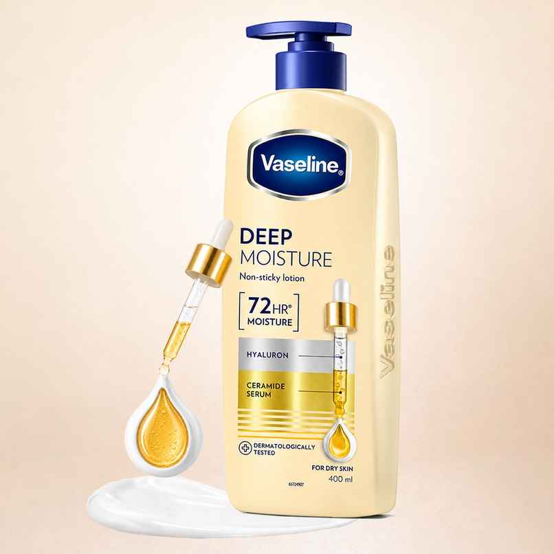 Vaseline Deep Moisture Body Lotion With Ceramide Hyaluron | 10X More Moisture| For Dry Skin Vaseline Deep Moisture Body Lotion With Ceramide Hyaluron | 10X More Moisture| For Dry Skin