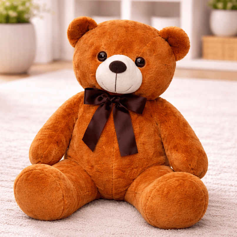 ToyTales Wolly Bear Teddy Soft Toy | Plushie Stuffed Animal Toys | Birthday Gift for Kids | Brown | 95cm ToyTales Wolly Bear Teddy Soft Toy | Plushie Stuffed Animal Toys | Birthday Gift for Kids | Brown | 95cm