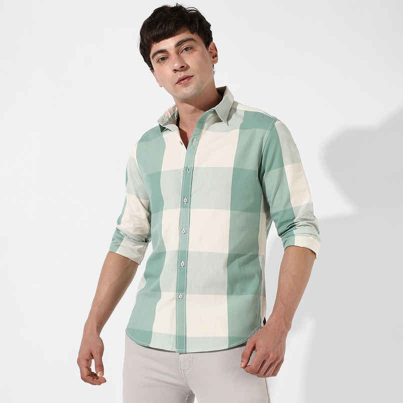 Campus Sutra Men's Cotton Check Shirt | Multicolour - XL