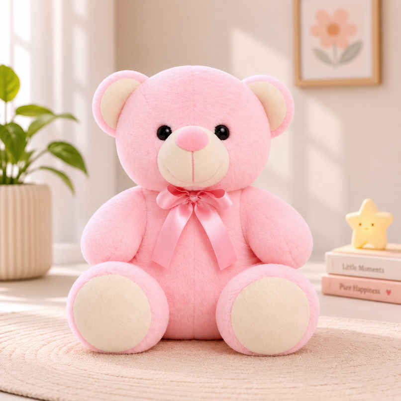 ToyTales Teddy Bear Soft Toy | Plushie Stuffed Animal Toys | Birthday Gift for Kids | Pink | 40cm ToyTales Teddy Bear Soft Toy | Plushie Stuffed Animal Toys | Birthday Gift for Kids | Pink | 40cm