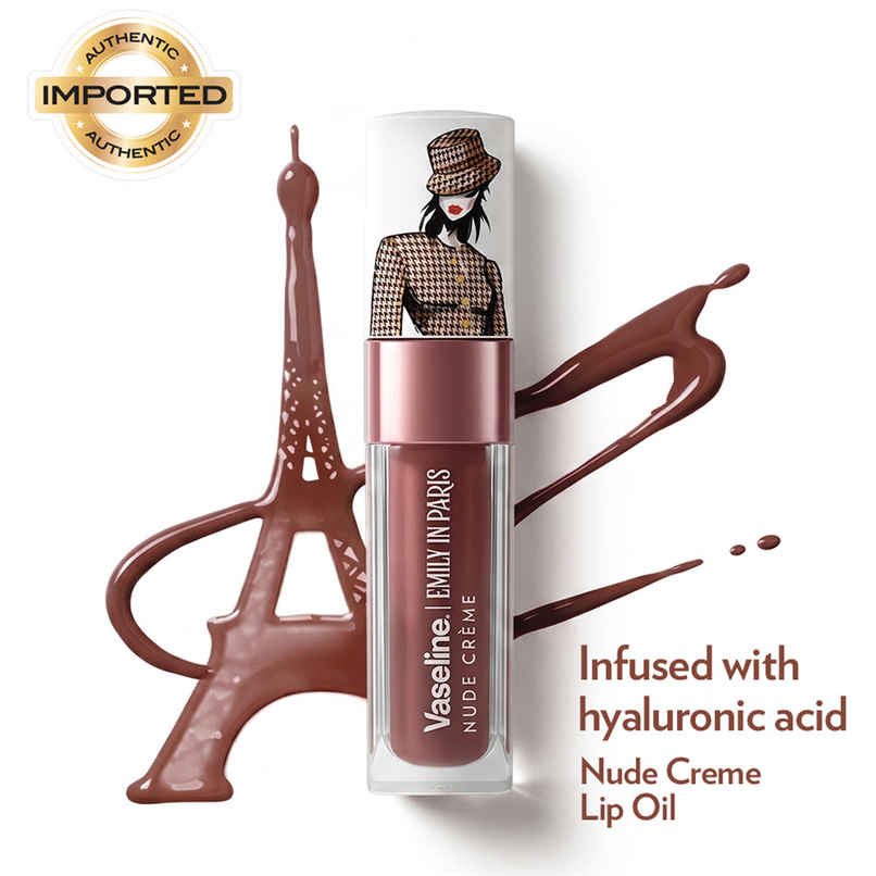 Vaseline Emily In Paris Nude Creme Lip Oil With Hyaluronic Acid & 24H Moisturisation Vaseline Emily In Paris Nude Creme Lip Oil With Hyaluronic Acid & 24H Moisturisation