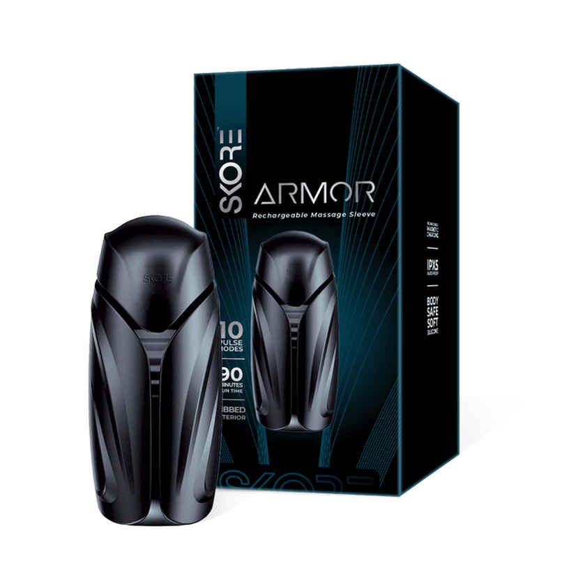 Skore Armour - Rechargeable Massage Sleeve Storker | Waterproof - Magnetic rechargeble Charging