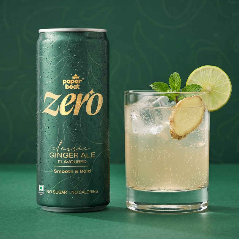 Paper Boat Zero Sugar Ginger Ale, Zero Calorie Cold Drink CAN