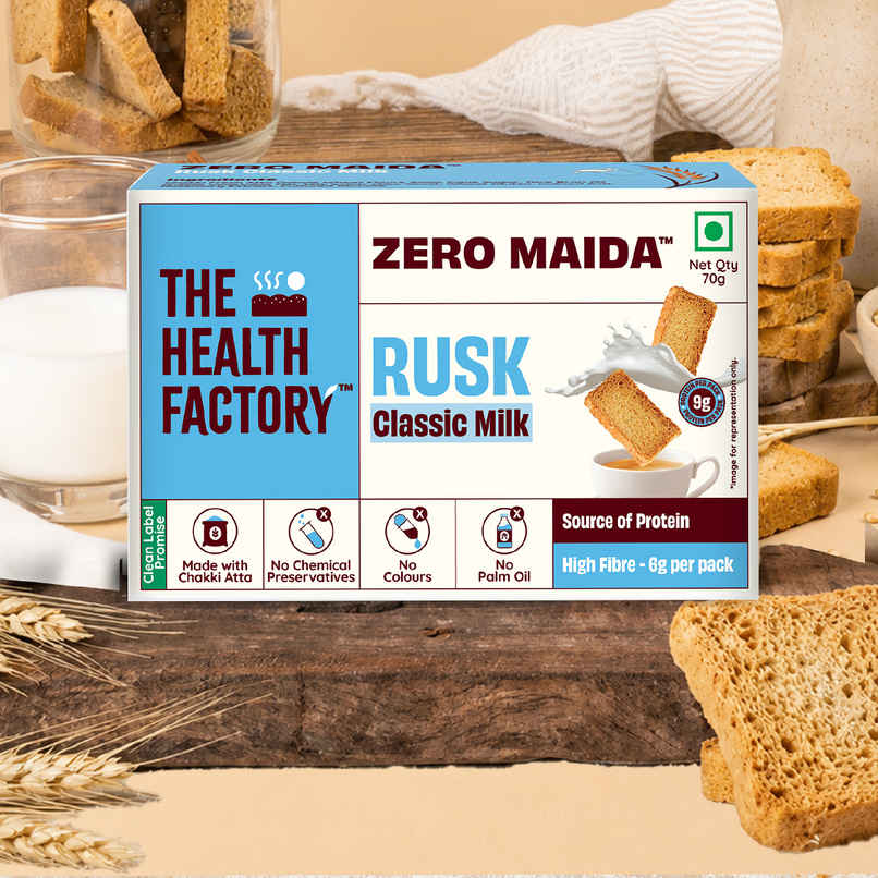 The Health Factory Milk Rusk | Zero Maida The Health Factory Milk Rusk | Zero Maida