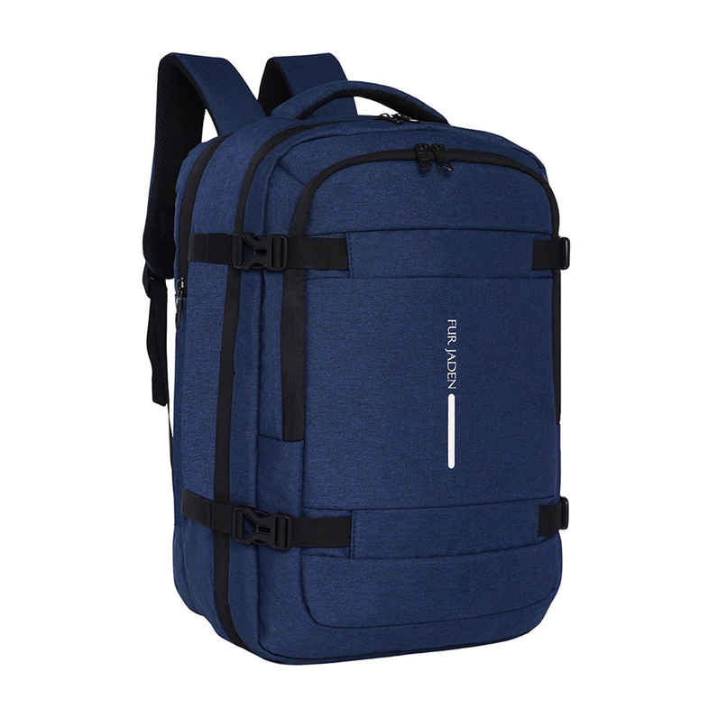 Fur Jaden Navy 38 L Weekender Travel Laptop Backpack | 15.6 inch Padded Laptop Sleeve