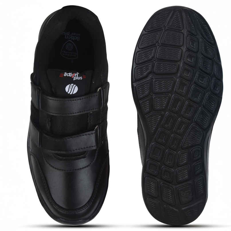 Action Kids School Shoes | AGT-52 | Black - UK 3