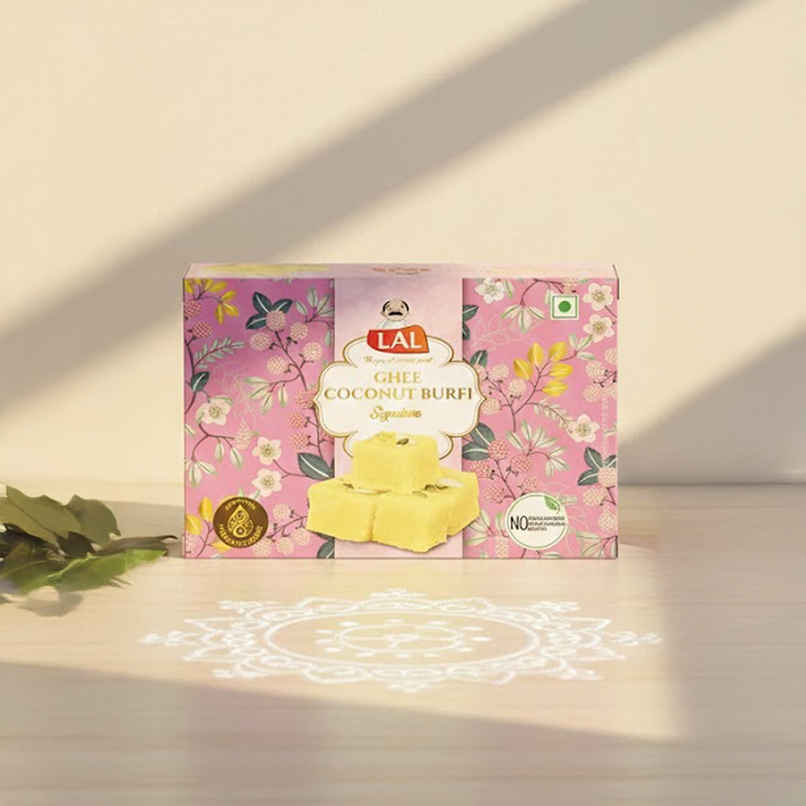 Lal Ghee Coconut Burfi | Sweet & Delicious