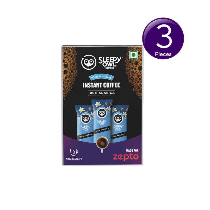 Sleepy Owl French Vanilla Arabica Instant Coffee Sachets Combo