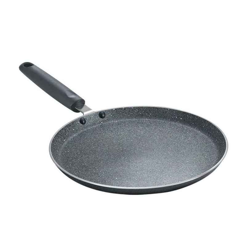 Prestige Omega Deluxe Aluminium Non-Stick Granite Cookware Omni Tawa 28cm,Stain Free Interior,Black Prestige Omega Deluxe Aluminium Non-Stick Granite Cookware Omni Tawa 28cm,Stain Free Interior,Black