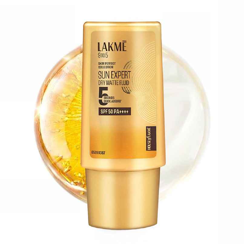 Lakme Sun Expert Dry Matte Fluid Sunscreen SPF 50 PA++++ | 1% Niacinamide & Ceramide | For Oily Skin Lakme Sun Expert Dry Matte Fluid Sunscreen SPF 50 PA++++ | 1% Niacinamide & Ceramide | For Oily Skin