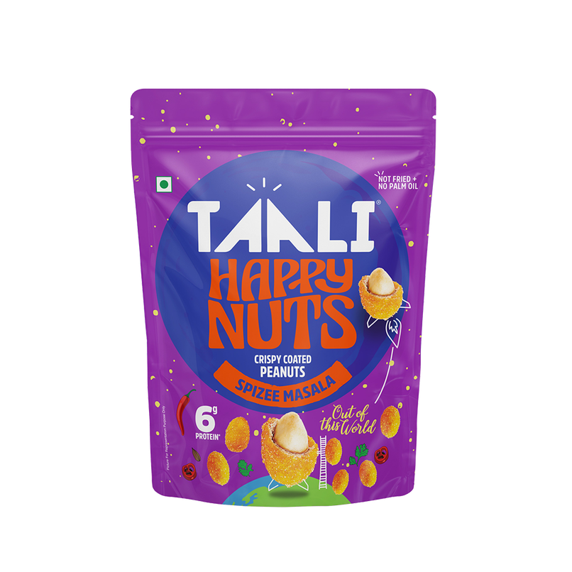 Taali Spizee Masala Coated Peanuts, Crispy, Roasted Not Fried, Happy Nuts, No Maida