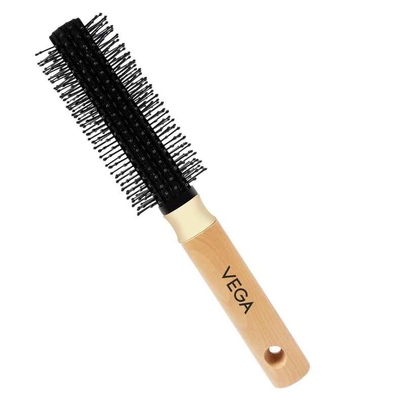 VEGA Round Hair Brush for Adding Curls| Volume and Waves in Hair| Men and Women|E1-RB VEGA Round Hair Brush for Adding Curls| Volume and Waves in Hair| Men and Women|E1-RB