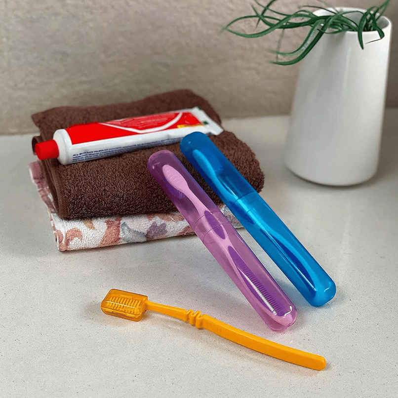 Zulaxy Portable Toothbrush Case for Travel & Daily Use | Multicolour