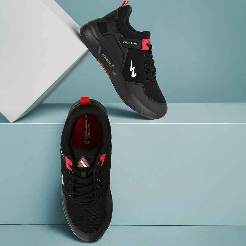 Campus Men's Europa Running Shoes | Black | UK7