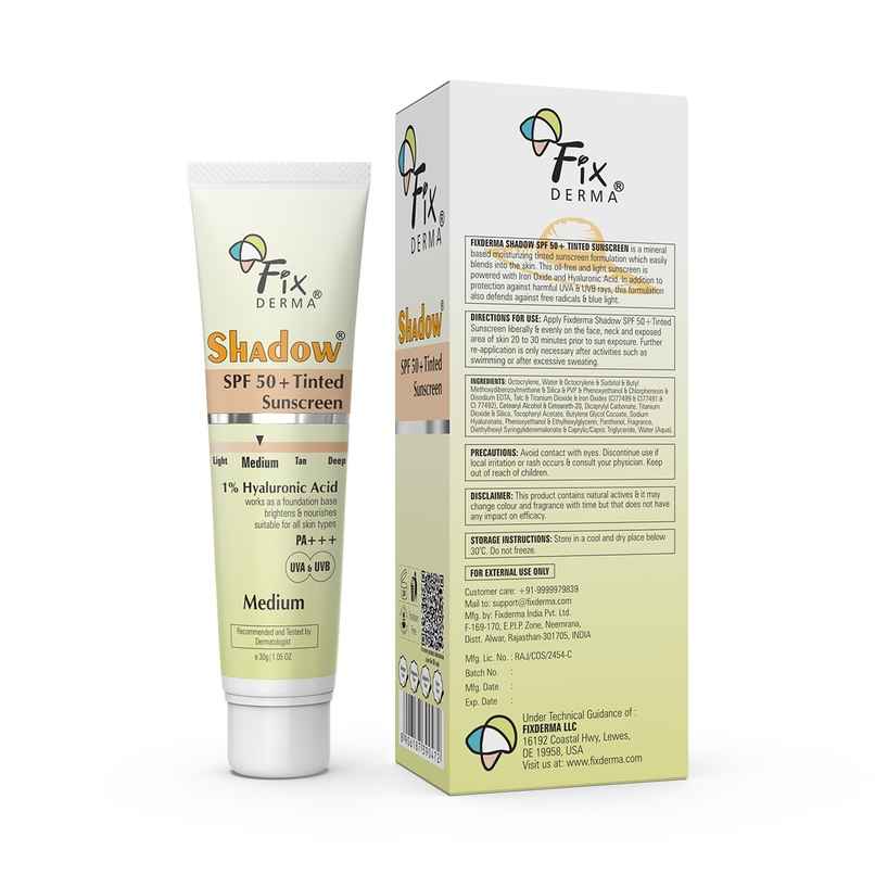 Fixderma Shadow SPF 50 Tinted Medium Sunscreen Fixderma Shadow SPF 50 Tinted Medium Sunscreen