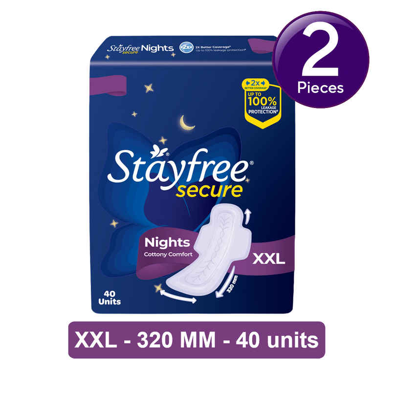Stayfree Secure Nights XXL Sanitary Pads Combo Stayfree Secure Nights XXL Sanitary Pads Combo
