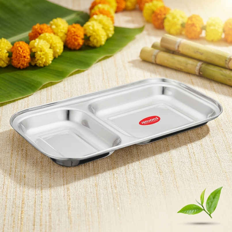 Jensons Stainless Steel 2In1 Small Partation Tray