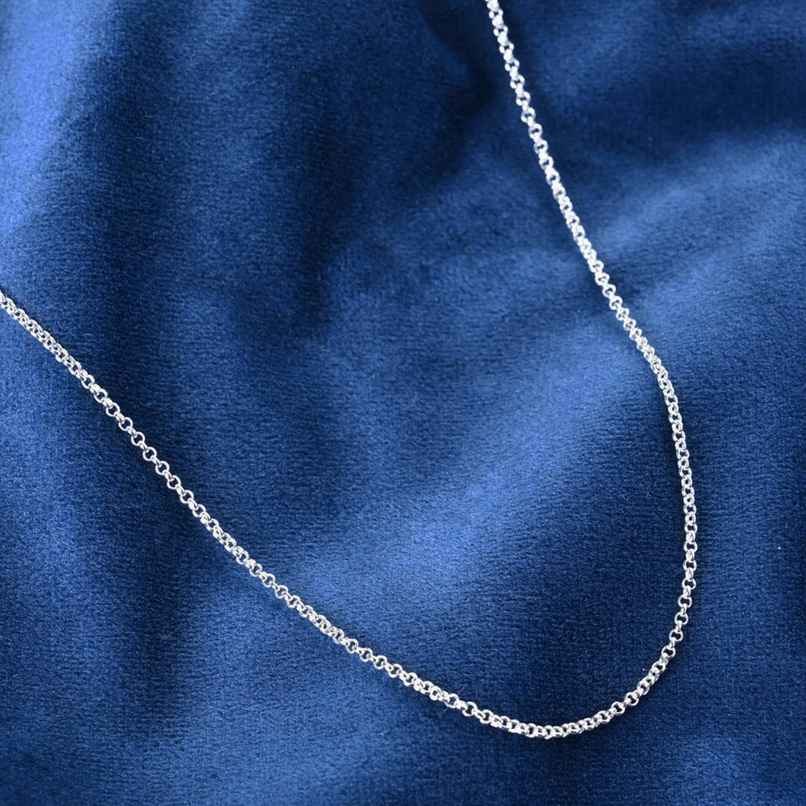 Clara Pure 925 Sterling Silver Cable Men Chain Necklace In 24 inches Clara Pure 925 Sterling Silver Cable Men Chain Necklace In 24 inches