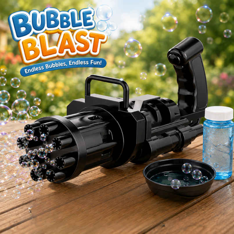 Toytales Gattling Gun 8 Holes| Outdoor Play | Bubble Gun | Toy For Kids | Birthday Gift