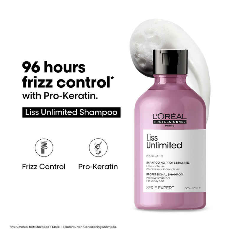 L'Oreal Professionnel Liss Unlimited Shampoo for Frizzy & Unruly Hair With Pro-Keratin L'Oreal Professionnel Liss Unlimited Shampoo for Frizzy & Unruly Hair With Pro-Keratin