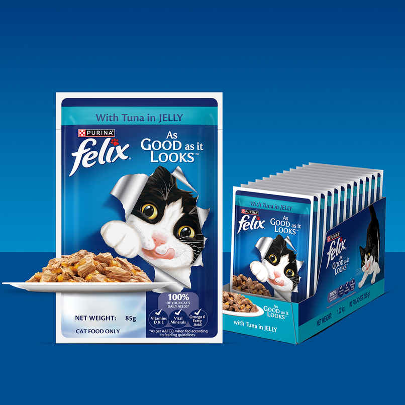 Felix Tuna Jelly Wet Cat Food Adult | Complete & Balanced Felix Tuna Jelly Wet Cat Food Adult | Complete & Balanced