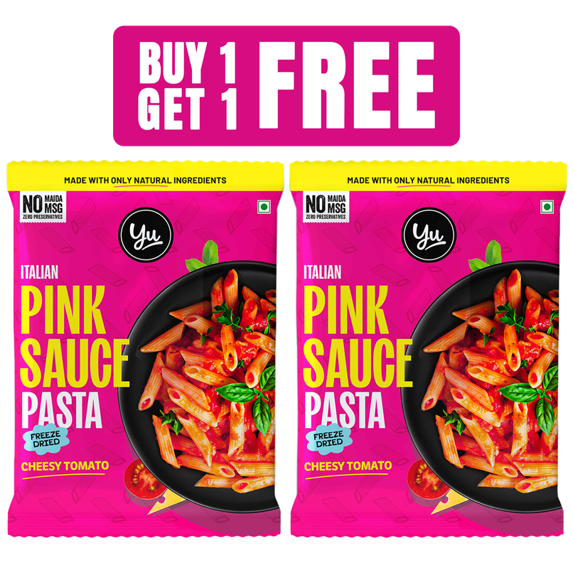 Yu Pink Sauce Instant Wheat Pasta | Penne - Combo Pack