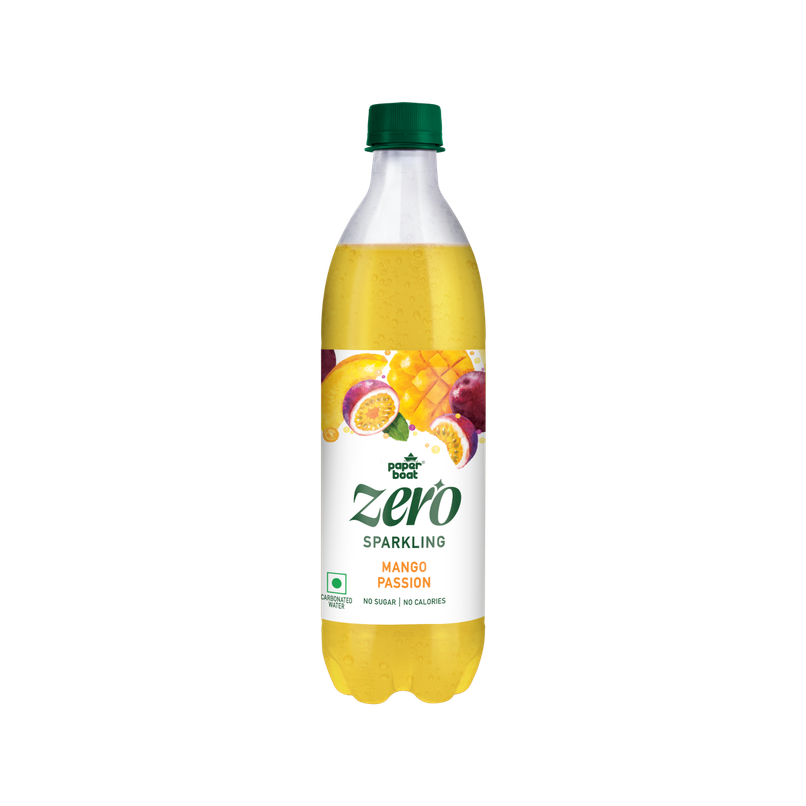 Paper Boat Zero Sugar Mango Passion Sparkling Water, Sugar Free Cold Drink