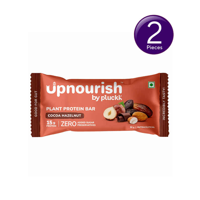 Pluckk Upnourish 15g Plant Protein | Cocoa Hazelnut | No Preservatives | No Added Sugar Combo Pluckk Upnourish 15g Plant Protein | Cocoa Hazelnut | No Preservatives | No Added Sugar Combo