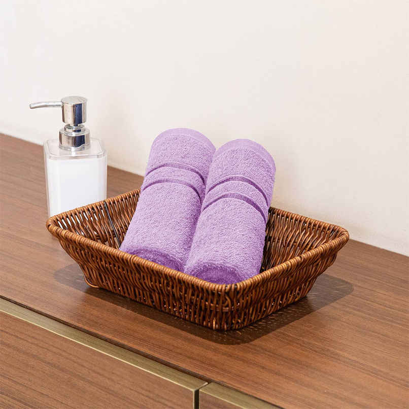 Home Elegance by myTrident Comfort Living 100% Cotton Hand Towel Set | 40cm x 60cm | 400 GSM | Violet Sky