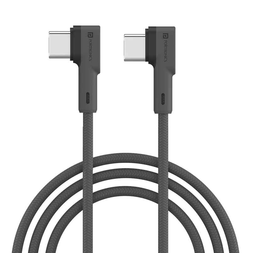 Portronics Konnect L 60 W Type -C to Type-C Cable Grey Portronics Konnect L 60 W Type -C to Type-C Cable Grey