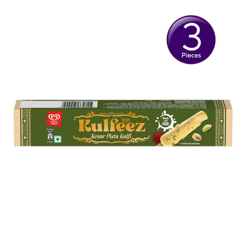 Kwality Wall's Kesar Pista Kulfi Stick Combo