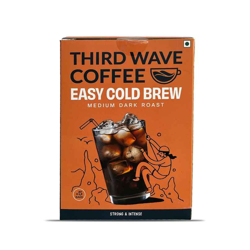 Third Wave Coffee Easy Cold Brew Coffee Bags | Pack Of 5 - Medium Dark Roast