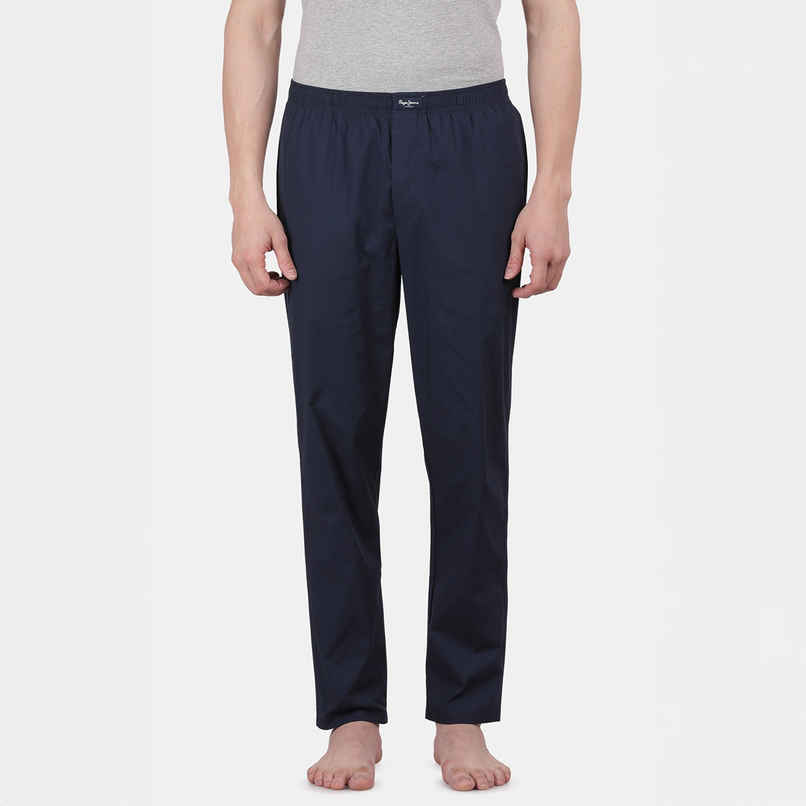 Pepe Jeans Mens Navy Cotton Solid Sleep wear - Pack of 1 (M) Comfort Fit, Soft Fabric, Breathable