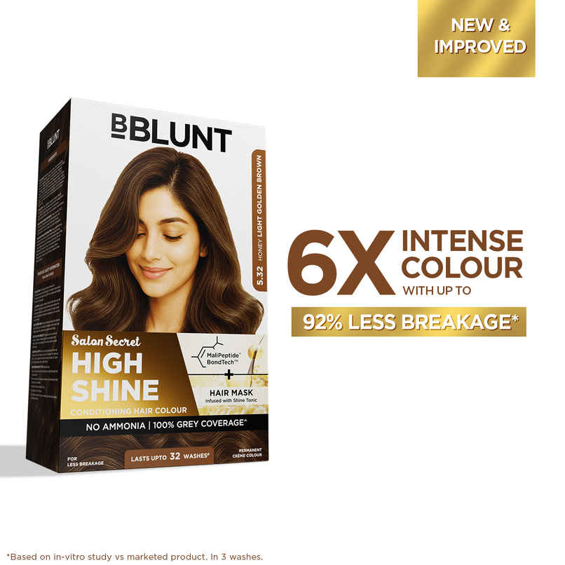 Bblunt Salon Secret High Shine Conditioning Hair Colour | Honey Light Golden Brown Bblunt Salon Secret High Shine Conditioning Hair Colour | Honey Light Golden Brown