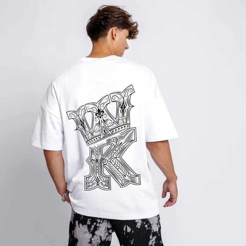 De Tees Men's Oversize T-shirt | M-OST-WHITE-KING | White - S