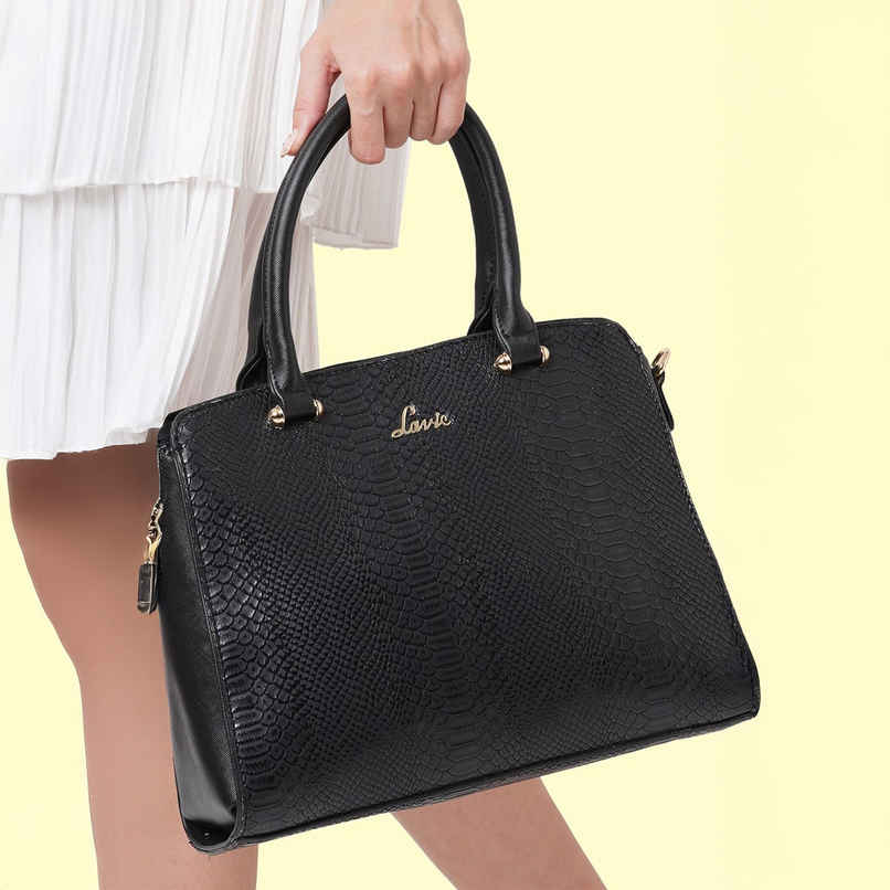 Lavie Women's Ushycroc Satchel Handbag | Satchel Bag for Work | Ladies purse | Shoulder Bag | Black