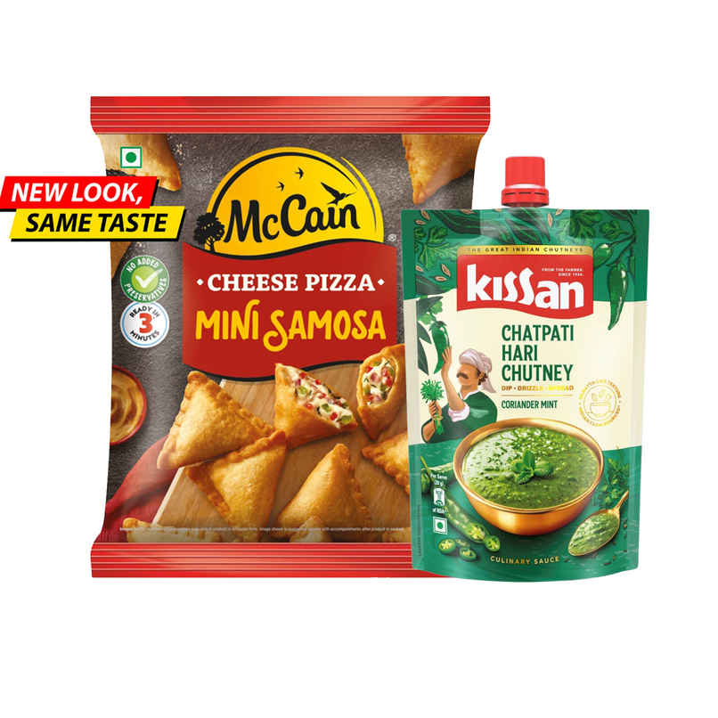 Mccain Chilli Garlic Potato Bites | Party Snack (420g) & Kissan Khatti Meethi Imli Khajoor Chutney Doy (100g) Combo