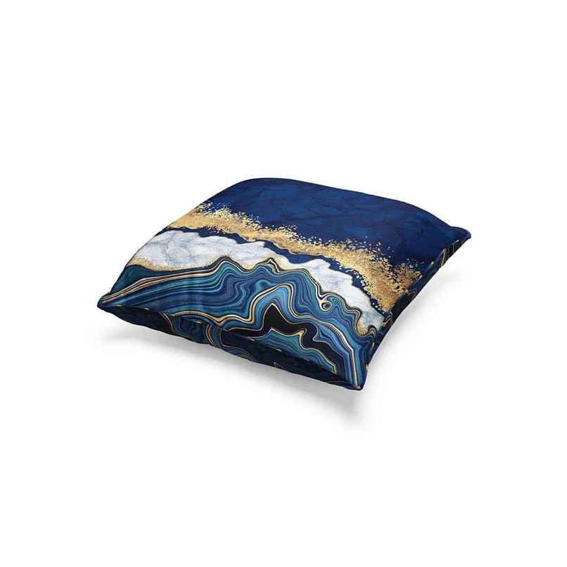 Bianca Designer Reversible Printed Silk Linen Cushion Covers | 16 X16 | Abstract | Navy, Gold Bianca Designer Reversible Printed Silk Linen Cushion Covers | 16 X16 | Abstract | Navy, Gold