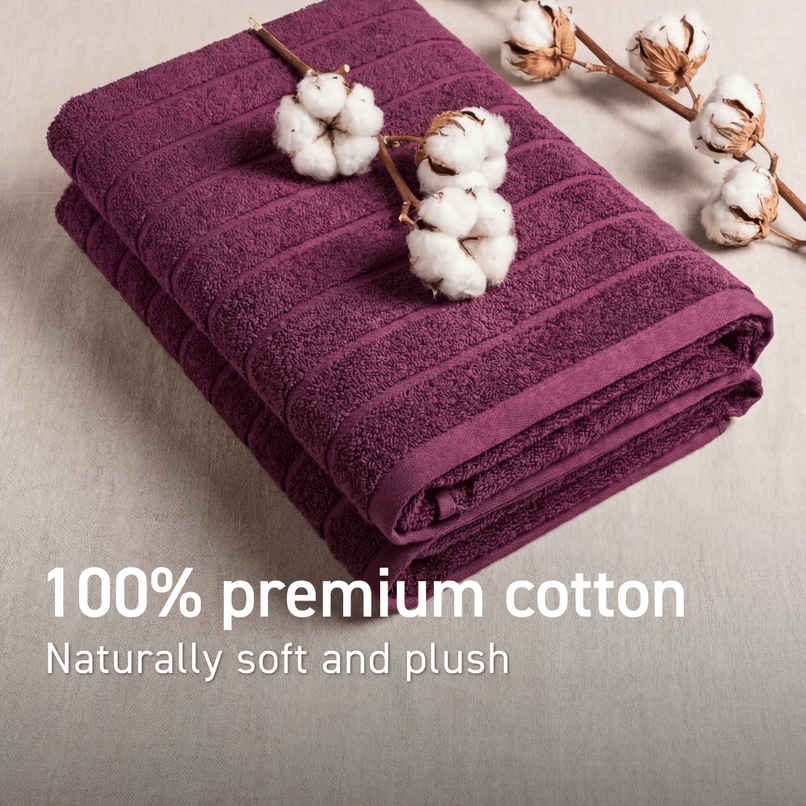DaMENSCH Better Basic Premium Cotton Bath Towel | Maroon DaMENSCH Better Basic Premium Cotton Bath Towel | Maroon