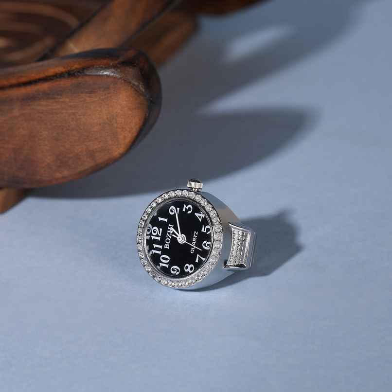 Fashion Frill Women's Romen Watch Rings Black Onesize