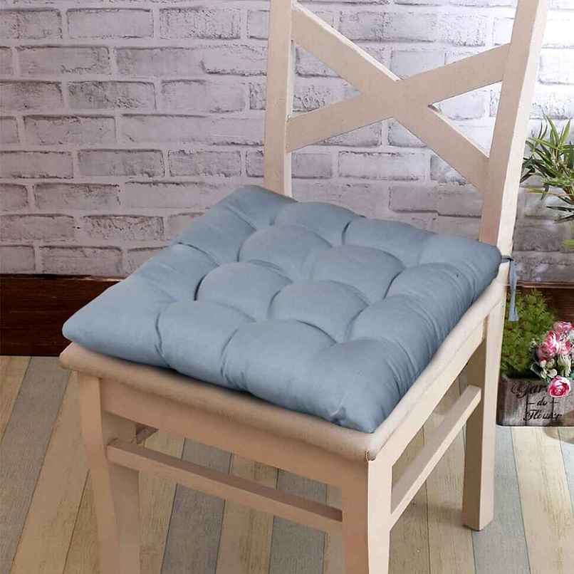 Kuber Industries Microfiber Square Chair Pad Seat Cushion | Car | Office | Dining |Grey | Pack of 2 Kuber Industries Microfiber Square Chair Pad Seat Cushion | Car | Office | Dining |Grey | Pack of 2