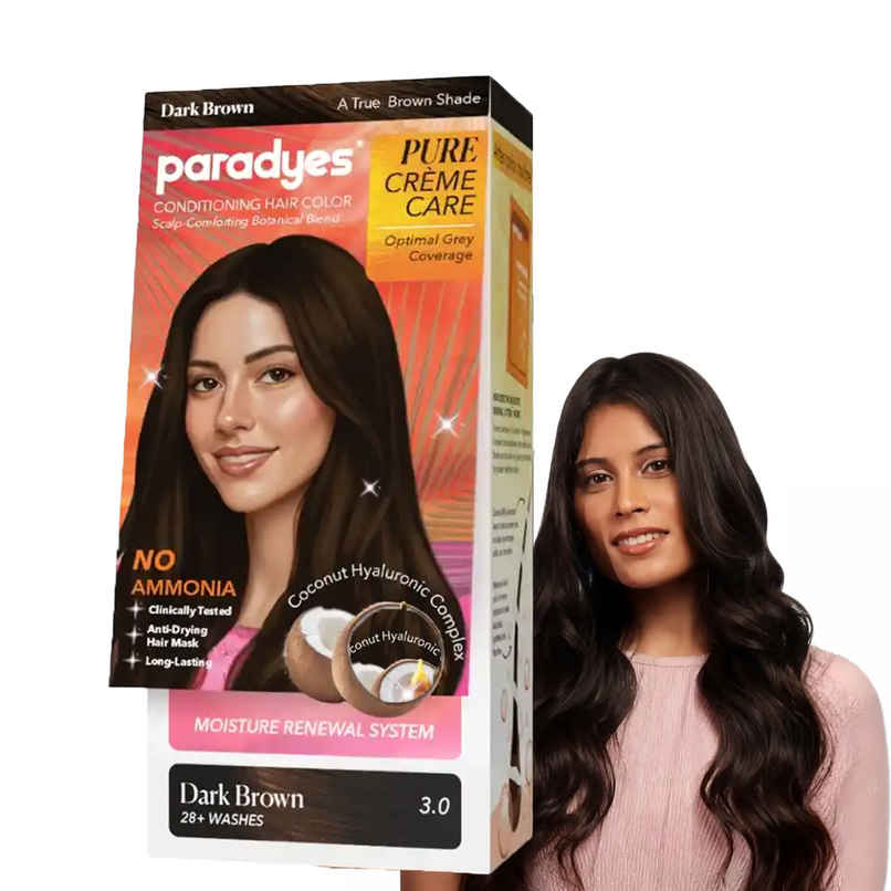 Paradyes Pure Creme Care No Ammonia Long Lasting Hair Color | Dark Brown 3.0 Paradyes Pure Creme Care No Ammonia Long Lasting Hair Color | Dark Brown 3.0