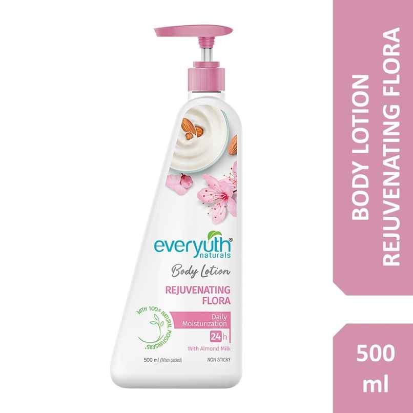 Everyuth Naturals Body Lotion - Rejuvenating Flora with 100% Nautral Almond Milk Everyuth Naturals Body Lotion - Rejuvenating Flora with 100% Nautral Almond Milk