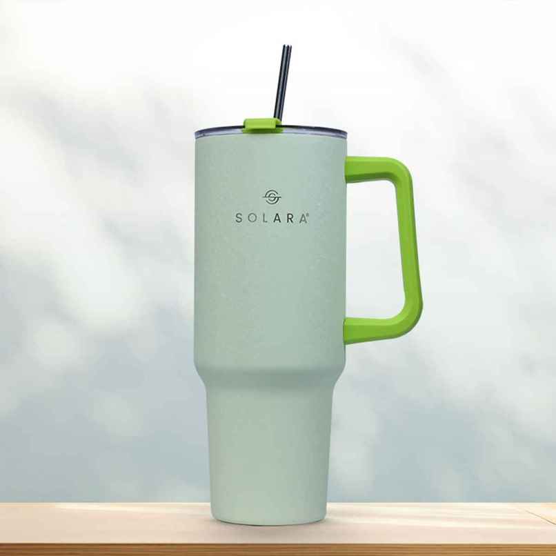 Solara 1.2 Liter Insulated Elixir Tumbler With Lid And Straw For Travel, Office, Home | Icy Mint